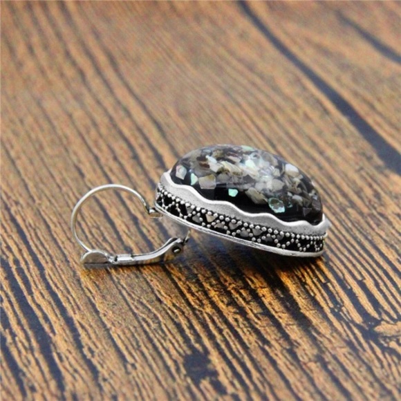 Beach silver & shell drop earrings NEW - Picture 5 of 7